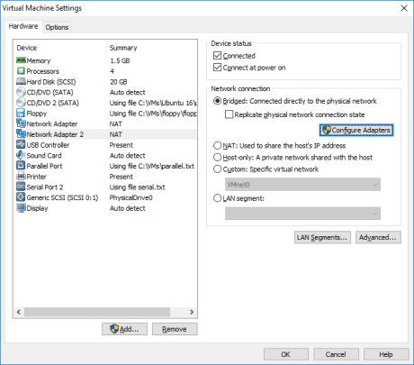 Vmware replicate physical network connection state что это